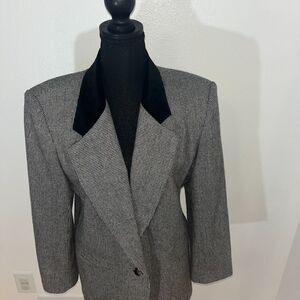 Alfred Dunner Vintage Houndstooth Blazer Women's Size 10